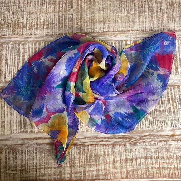 Echo Vintage Cotton Floral Scarf - Picture 1 of 4